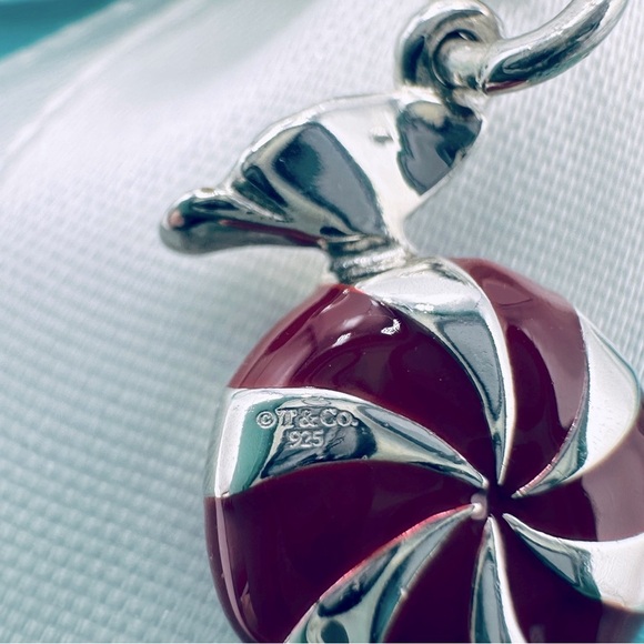 RARE Tiffany & Co. Red Enamel Bon Bon Candy Charm Pendant with Packaging - Picture 6 of 8